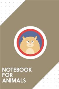 Notebook for Animals: Dotted Journal with Cute fluffy Hamster with red circle Design - Cool Gift for a friend or family who loves natural presents! - 6x9" - 180 White dot