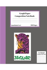 Graph Composition Notebook 5 Squares per inch 5x5 Quad Ruled 5 to 1 100 Pages