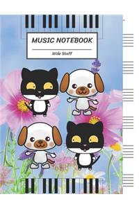 Music Notebook Wide Staff