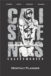 Calisthenics Fitness Workout Monthly Planner