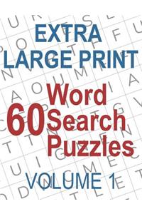 60 Extra Large Print Word Search Puzzles