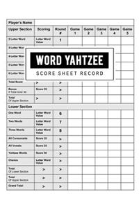 Word Yahtzee Score Record
