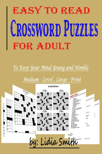 Easy to Read Crossword Puzzles for Adult