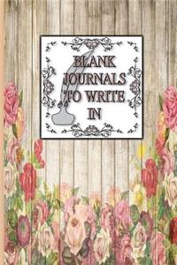 Blank Journals To Write In
