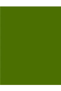 Olive Green 101 - Blank with Fleur de Lis Corners Notebook