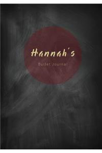 Hannah's Bullet Journal: A Personalized Name Dot Grid Notebook/Planner/Organizer (7x10 Inches)