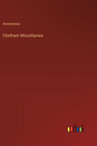 Chetham Miscellanies