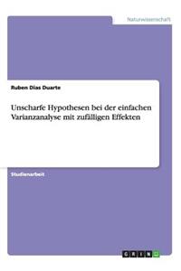 Unscharfe Hypothesen bei der einfachen Varianzanalyse mit zufälligen Effekten