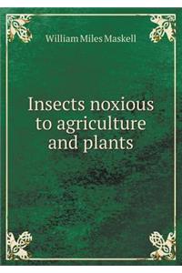Insects Noxious to Agriculture and Plants