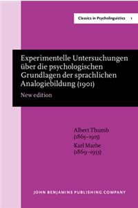 Experimentelle Untersuchungen über die psychologischen Grundlagen der sprachlichen Analogiebildung (1901)