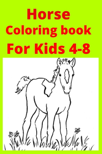 Horse Coloring book For Kids 4-8