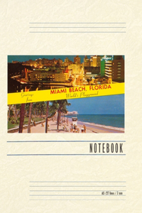 Vintage Lined Notebook Greetings from Miami Beach, Florida