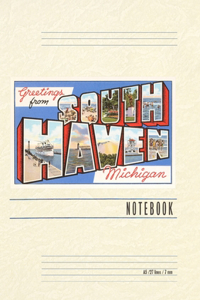 Vintage Lined Notebook Greetings from South Haven