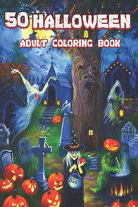 50 Halloween Adult Coloring Book
