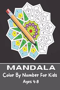 Mandala Color By Number For Kids Ages 4-8