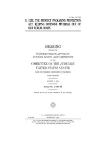 S. 1233, the Product Packaging Protection Act