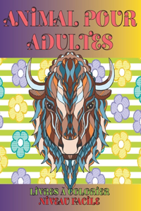 Livres à colorier - Niveau facile - Animal pour adultes
