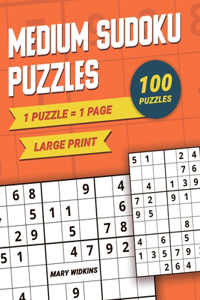 Medium Sudoku Puzzles Large Print 1 Puzzle - 1 Page