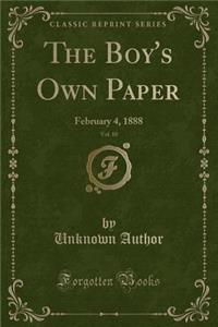 The Boy's Own Paper, Vol. 10