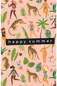 Happy Summer: 150 Page Ruled Notebook for Vacation Notes