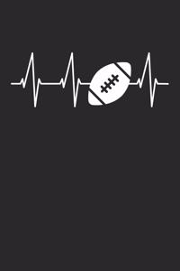Heartbeat Football Notebook - Football Training Journal - Gift for Football Player - Football Diary