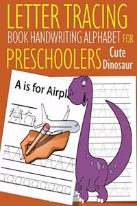 Letter Tracing Book Handwriting Alphabet for Preschoolers Cute Dinosaur