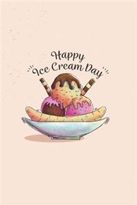 Happy Ice Cream Day: Graph Paper Notebook, 6x9 Inch, 120 pages