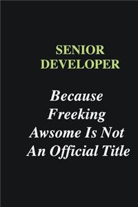 Senior developer Because Freeking Awsome is Not An Official Title