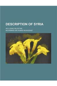 Description of Syria; Including Palestine