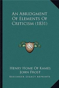 Abridgment of Elements of Criticism (1831)