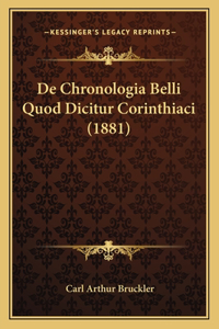 De Chronologia Belli Quod Dicitur Corinthiaci (1881)