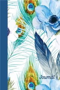 Journal: Feathers and Flowers 6x9 - Lined Journal - Writing Journal with Blank Lined Pages
