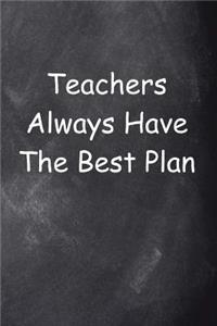 Teacher's Plan Journal Chalkboard Design