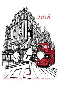 2018 Fashionable London 2017-2018 Large Academic Year Monthly Planner