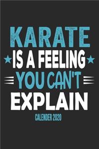 Karate Is A Feeling You Can't Explain Calender 2020