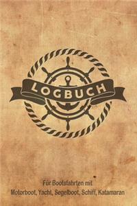 Logbuch für Bootsfahrten mit Motorboot, Yacht, Segelboot, Schiff, Katamaran