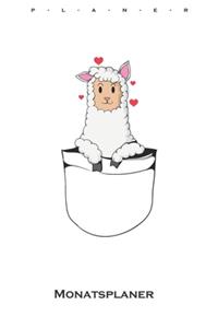 Lama in Tasche Monatsplaner