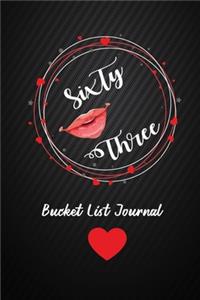 Sixty three Bucket List Journal