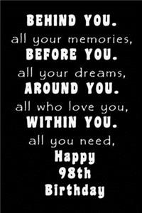 Behind You All Your Memories Before You All Your Dreams Happy Birthday