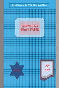 Graph Paper Notebook 8.5 x 11 IN, 200 sheets.