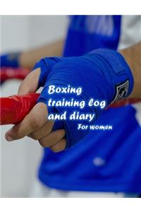 Boxing training log and diary For women