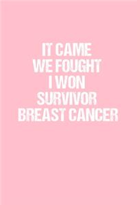 It Came We Fought I Won Survivor Breast Cancer