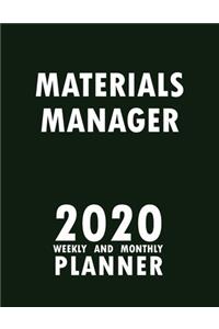 Materials Manager 2020 Weekly and Monthly Planner