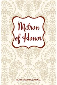 Matron of Honor Small Size Blank Journal-Wedding Planner&To-Do List-5.5