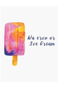 Watercolor ice cream