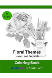 Floral Themes Coloring Book