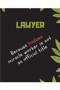 LAWYER Because Badass Miracle Worker Is Not An Official Title