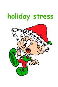 Funny Christmas Composition Book Cute Elf Holiday Stress 130 Pages