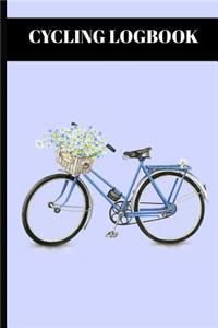 Cycling Logbook: Log All Your Ride Details Such as Distance Time and Weather with Bike with Flower Basket Cover