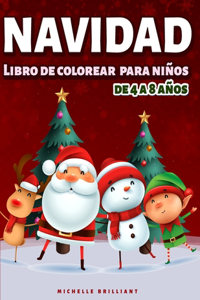 Navidad Libro de colorear para Niños de 4 a 8 Años